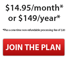$14.95/month or $149 per year - Plus a one-time non-refundable processing fee of $20